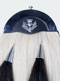 Maßgefertigter Leder-Cantle Pferdehaar Kilt-Sporran