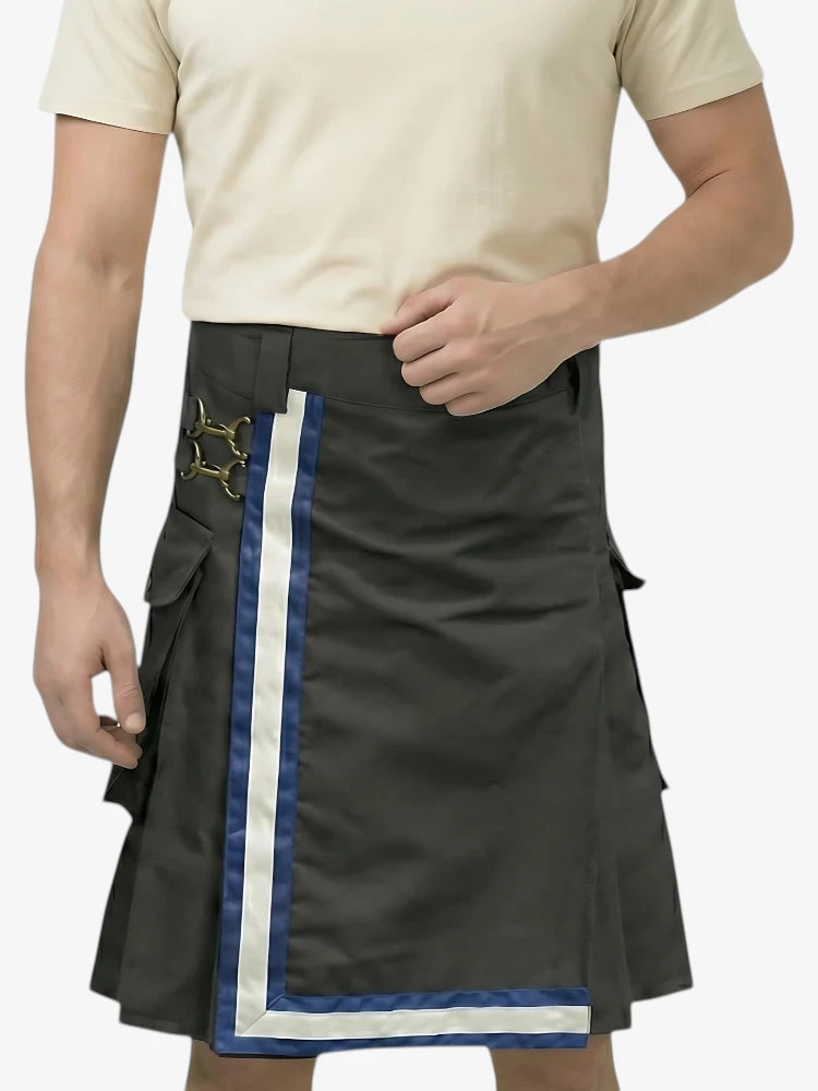 Schwarzer Feuerwehr Kilt