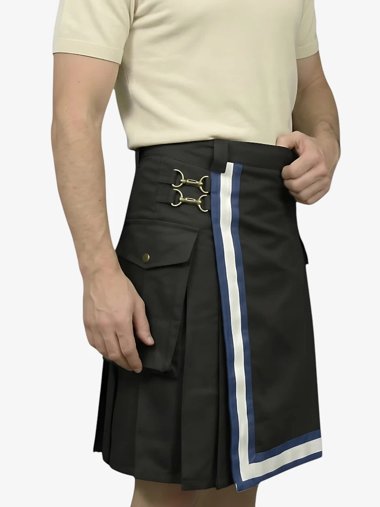 Schwarzer Feuerwehr Kilt
