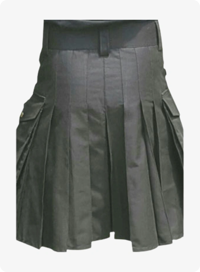 Maßgefertigter Schwarz-Blauer Feuerwehr-Kilt