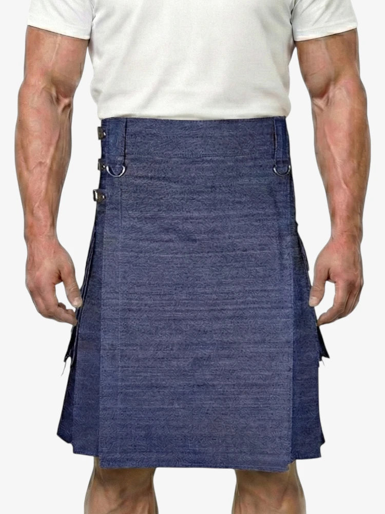 Blauer Denim-Kilt