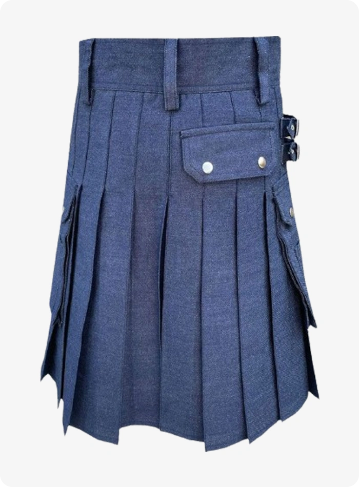Maßgefertigter Blauer Schottischer Denim Kilt