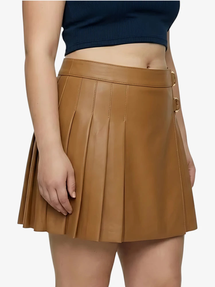 Traditioneller Schottischer Brauner Damen Lederkilt