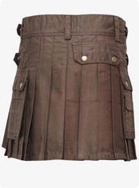 Chocolate Brown Women Utility Kilt