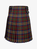 Plaid kilt with a belt on a white background