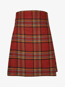 Red plaid kilt on a white background