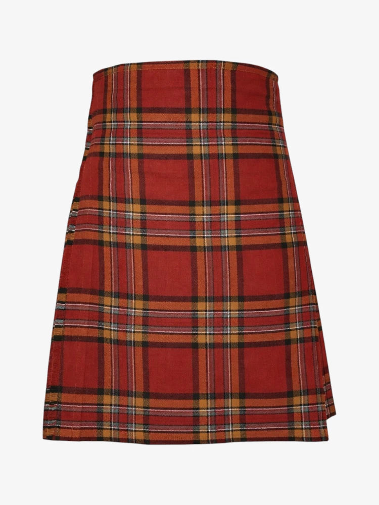 Red plaid kilt on a white background