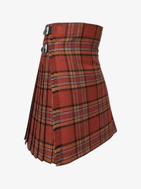 Red plaid kilt on a white background