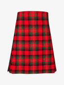 Red and green plaid kilt on a white background