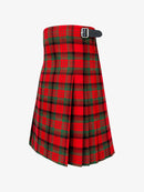 Red and green plaid kilt on a white background