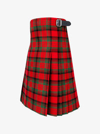 Red and green plaid kilt on a white background