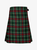 Green plaid kilt on a white background