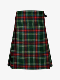 Green plaid kilt on a white background