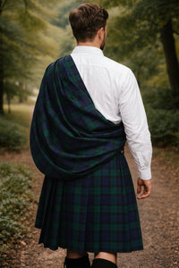  Custom Black Watch Tartan Great Kilt Back