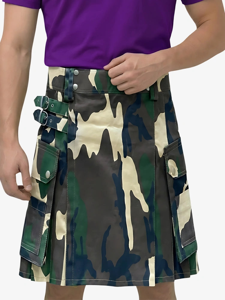 Maßgefertigter Camo Woodland Kilt