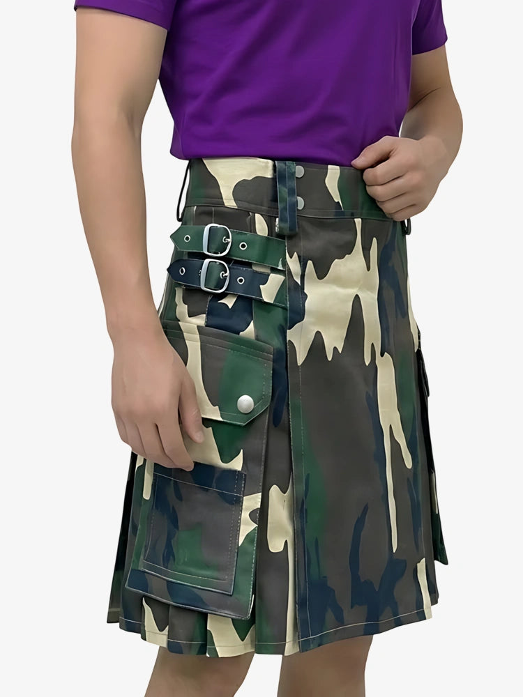 Maßgefertigter Camo Woodland Kilt