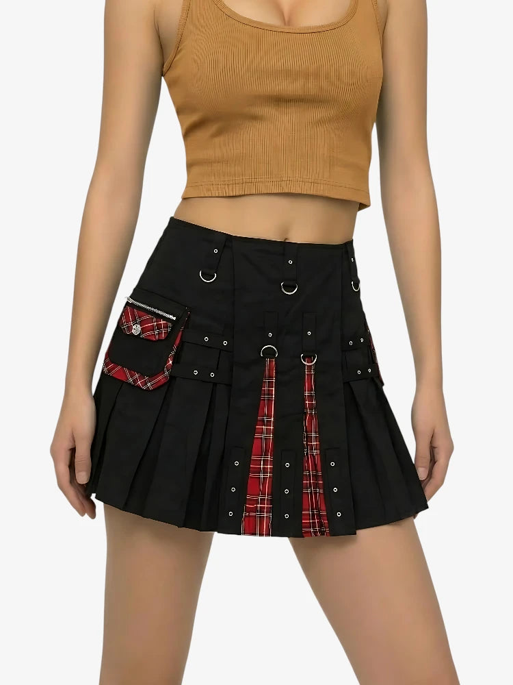 Maßgefertigter Schwarzer Damen Hybrid Kilt