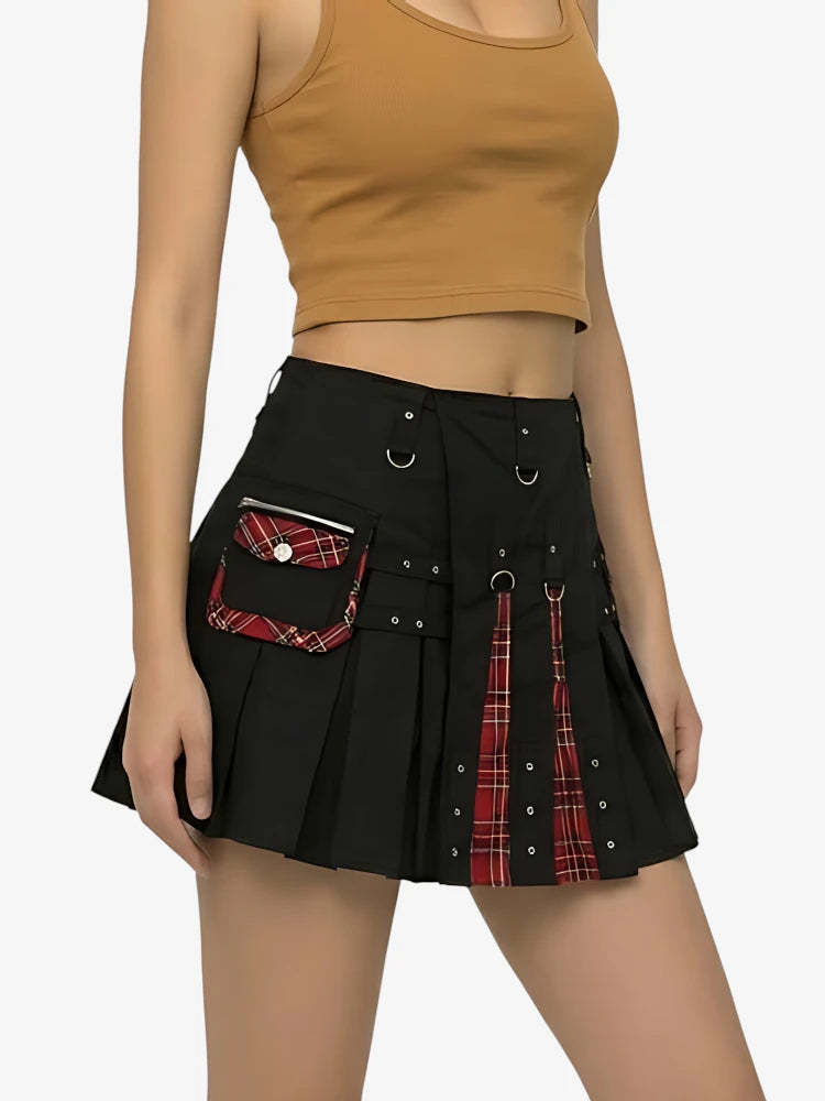Maßgefertigter Schwarzer Damen Hybrid Kilt