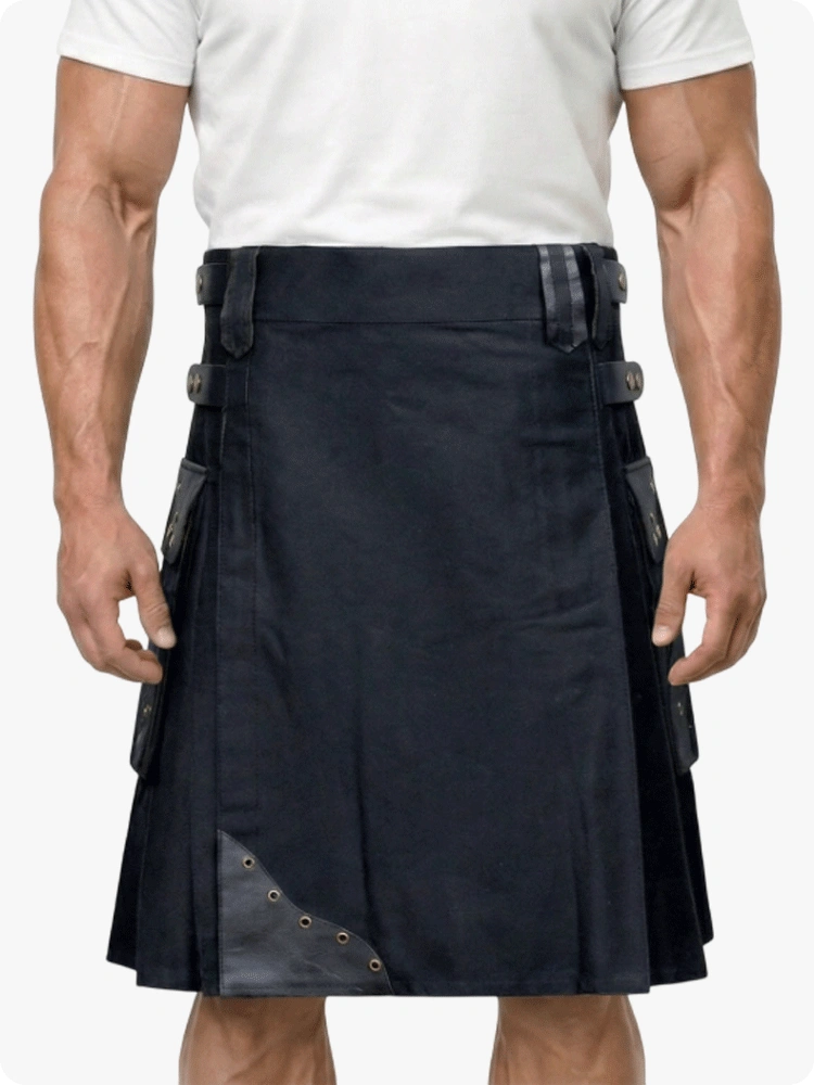 Custom Made Box Pleated Hybrid Cargo Utility  Kilt