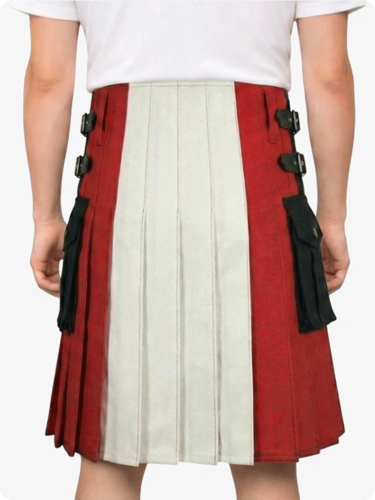 Maßgefertigter Kanadischer Flaggen Baumwoll Hybrid Utility Kilt