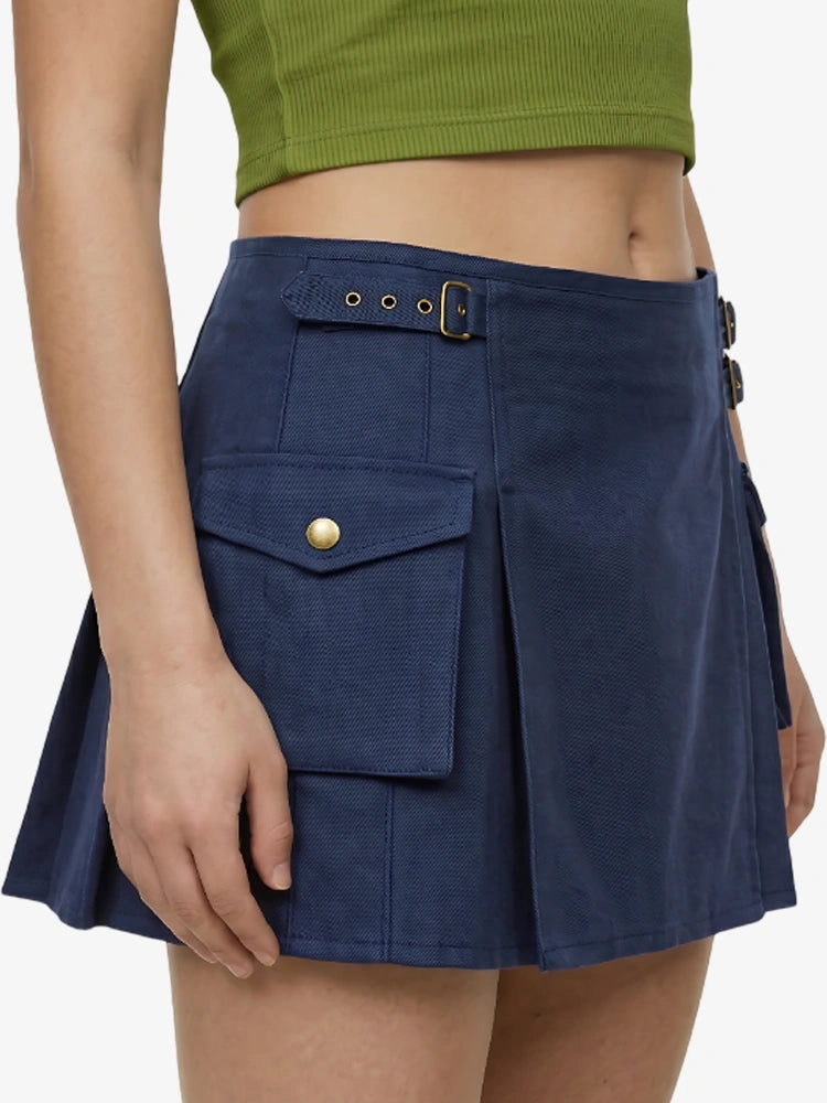 Maßgefertigter Dunkelblauer Damen Utility Kilt