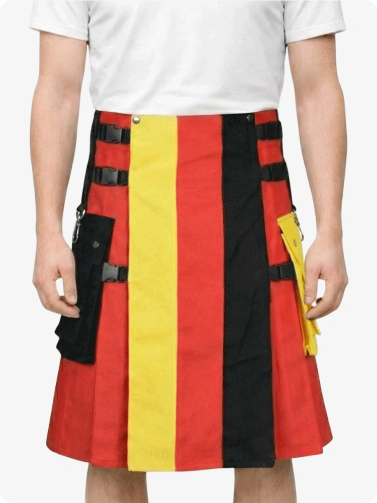 Maßgefertigter Deutscher Flaggen Herren Utility Kilt