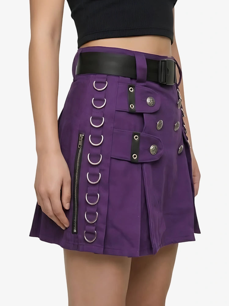 Maßgefertigter Lila Damen Mini Kilt