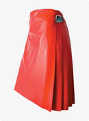Custom Made Red Leather Kilt