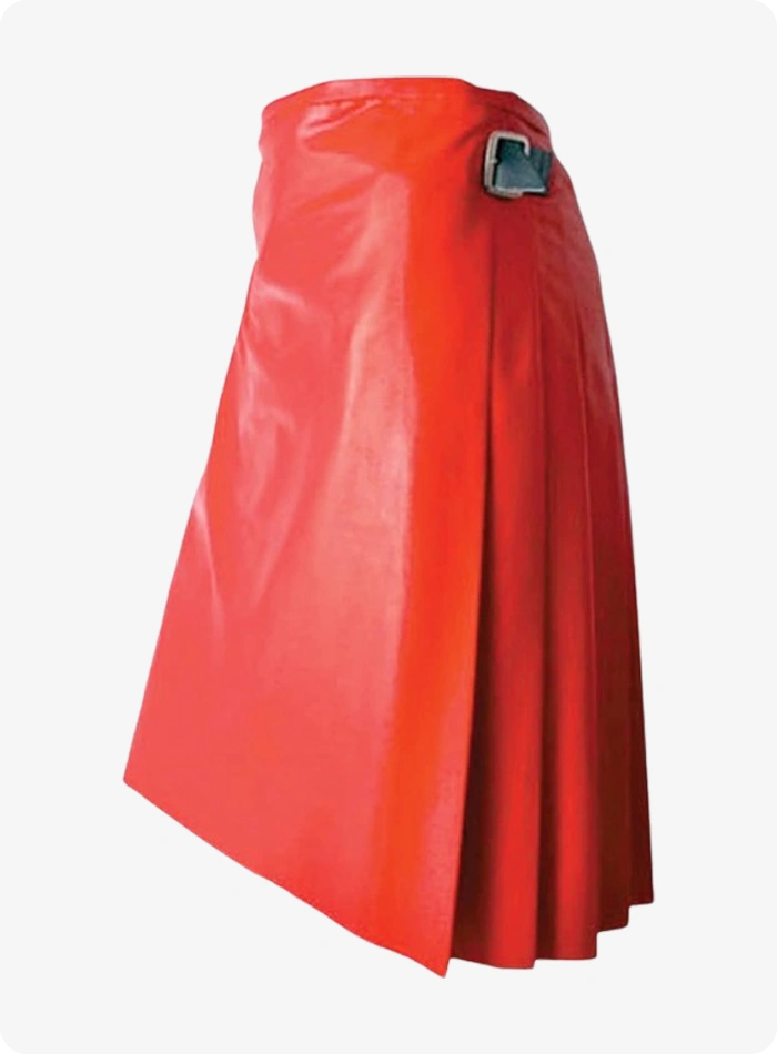 Maßgefertigter Roter Lederkilt