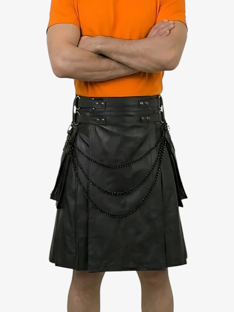 Maßgefertigter Scottish Pride Lederkilt