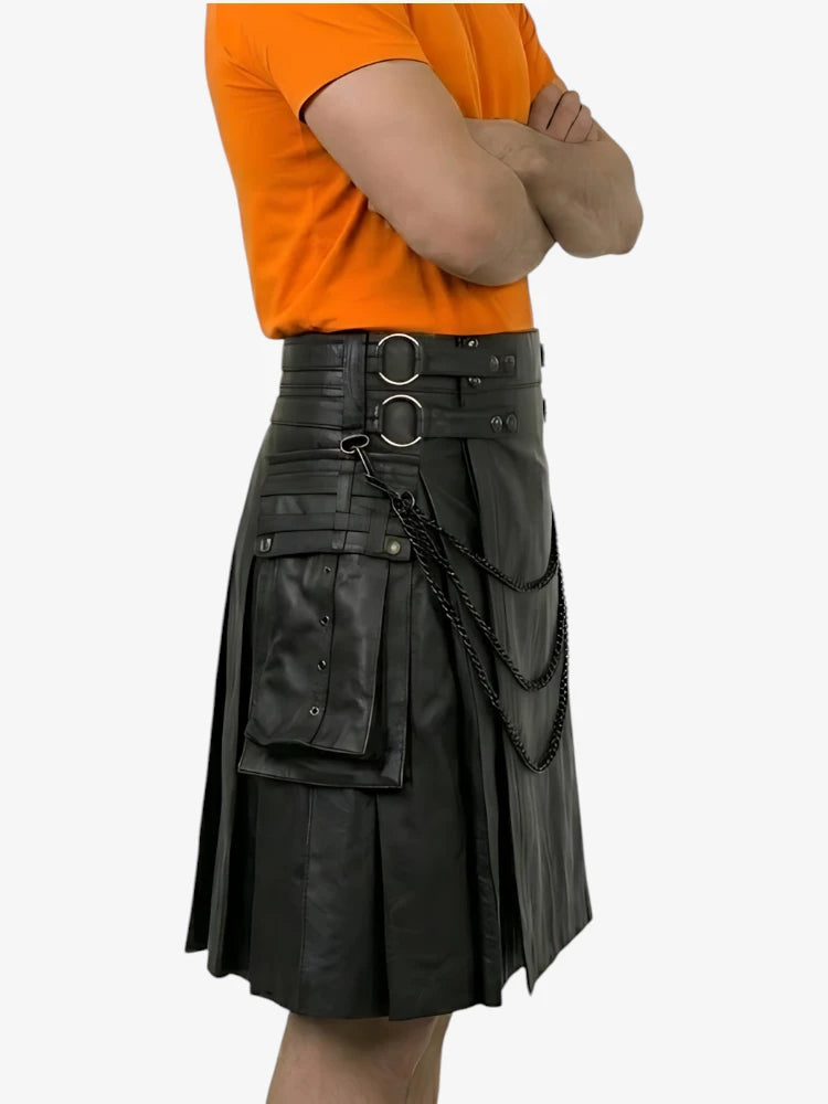 Maßgefertigter Scottish Pride Lederkilt