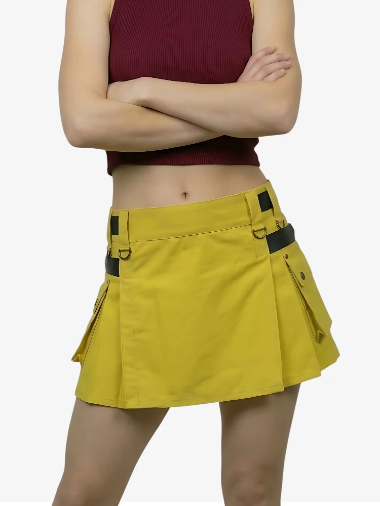 Maßgefertigter Gelber Damen Utility Kilt