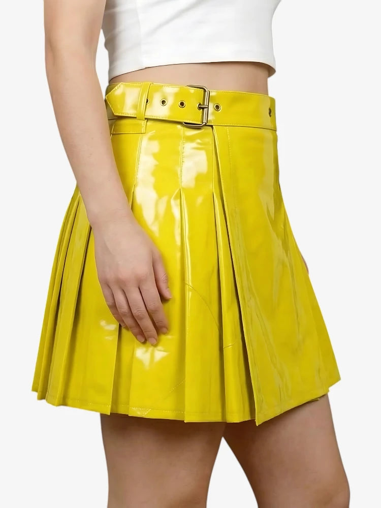 Gelber Damen Lederkilt