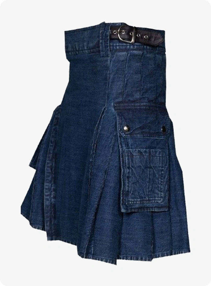 Dark Blue Denim Kilt