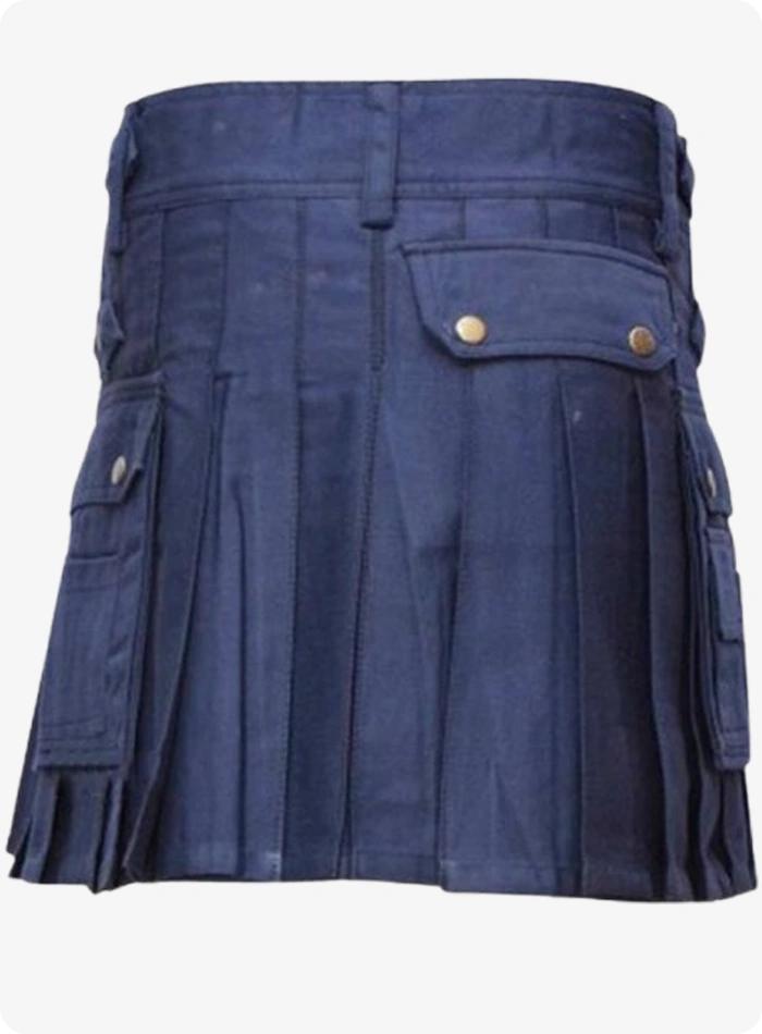 Maßgefertigter Dunkelblauer Damen Utility Kilt