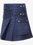 Dark Blue Women Utility Kilt