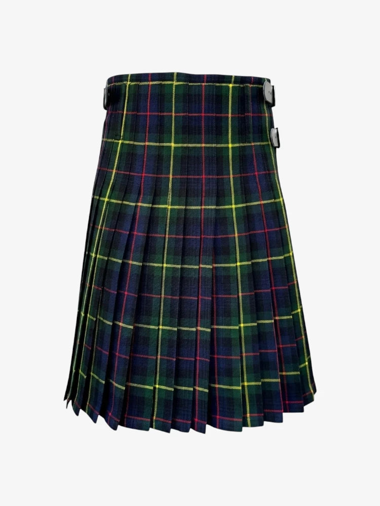Plaid kilt with a white background