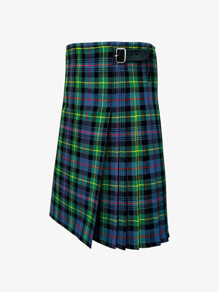 Plaid kilt on a white background