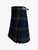 Plaid kilt with a belt on a white background