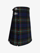 Plaid kilt with a belt on a white background