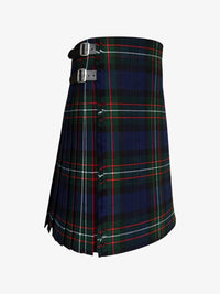 Plaid kilt with a belt on a white background