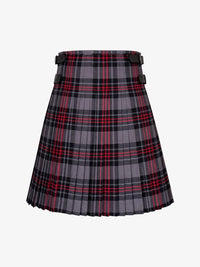Plaid kilt with a belt on a white background