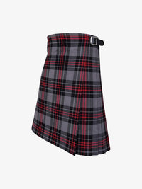 Plaid kilt with a belt on a white background