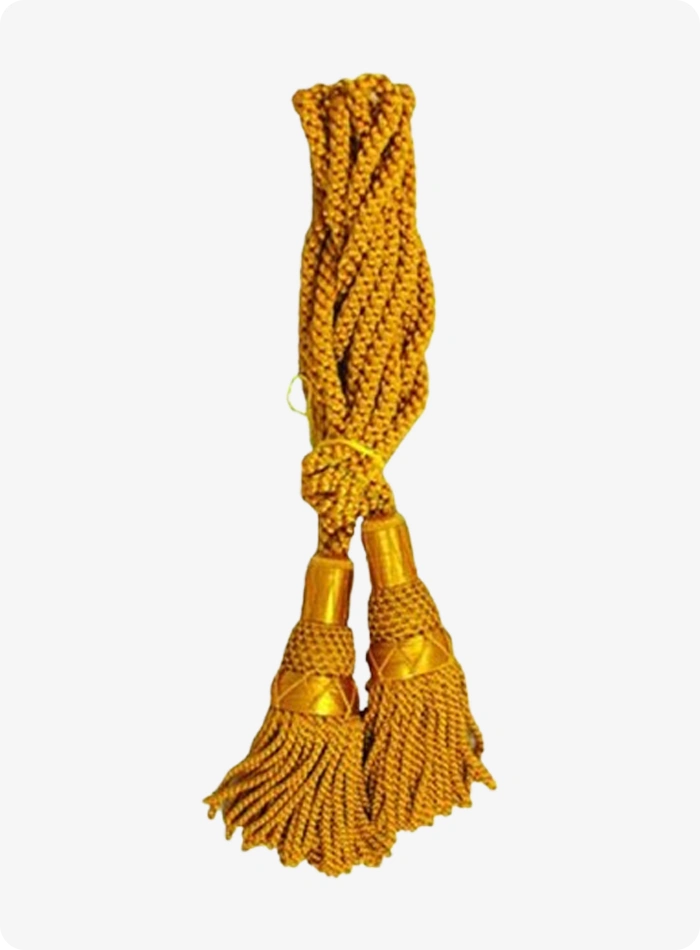 Custom Made Scottish Gold Silk Bagpipe Cord