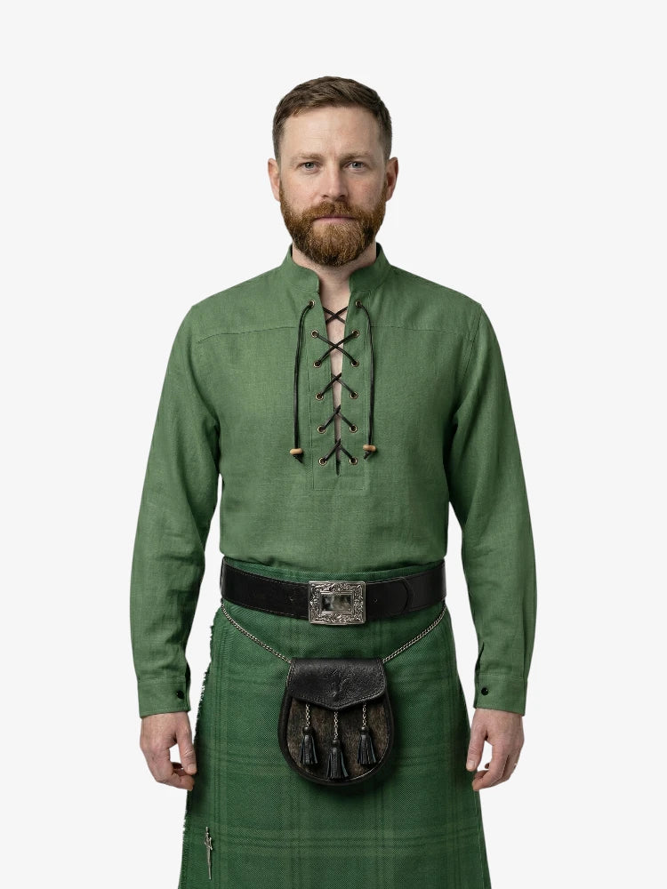Maßgeschneidertes grünes Jacobite Ghillie Hemd