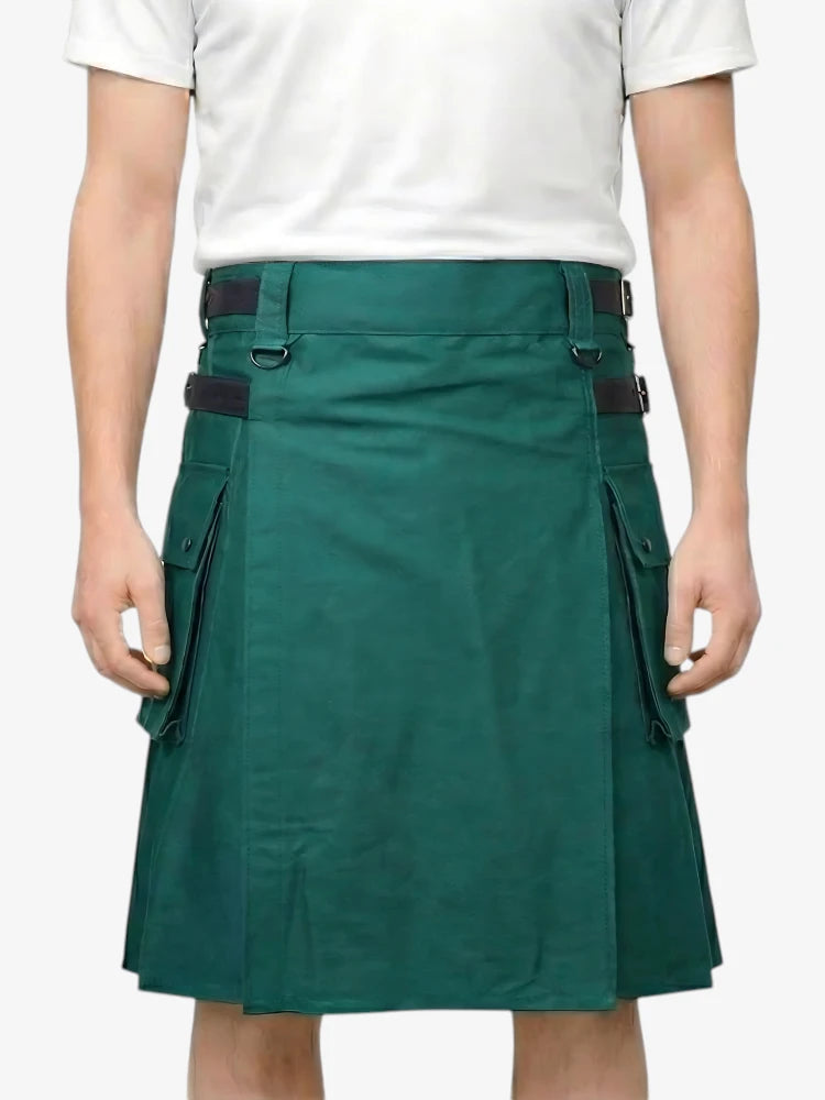 Grüner Hybrid-Utility-Kilt