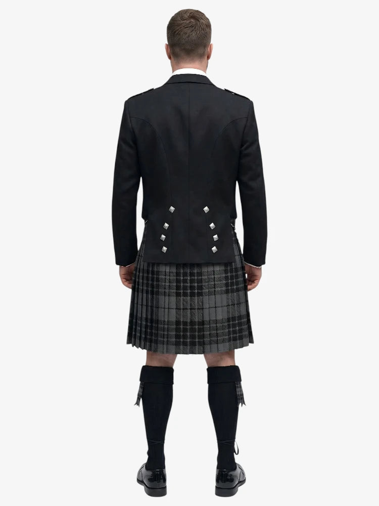 Grey Watch Tartan Prince Charlie Kilt Outfit