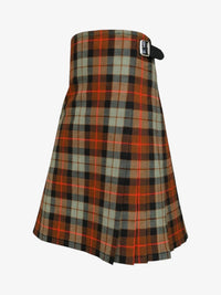 Plaid kilt with a belt on a white background