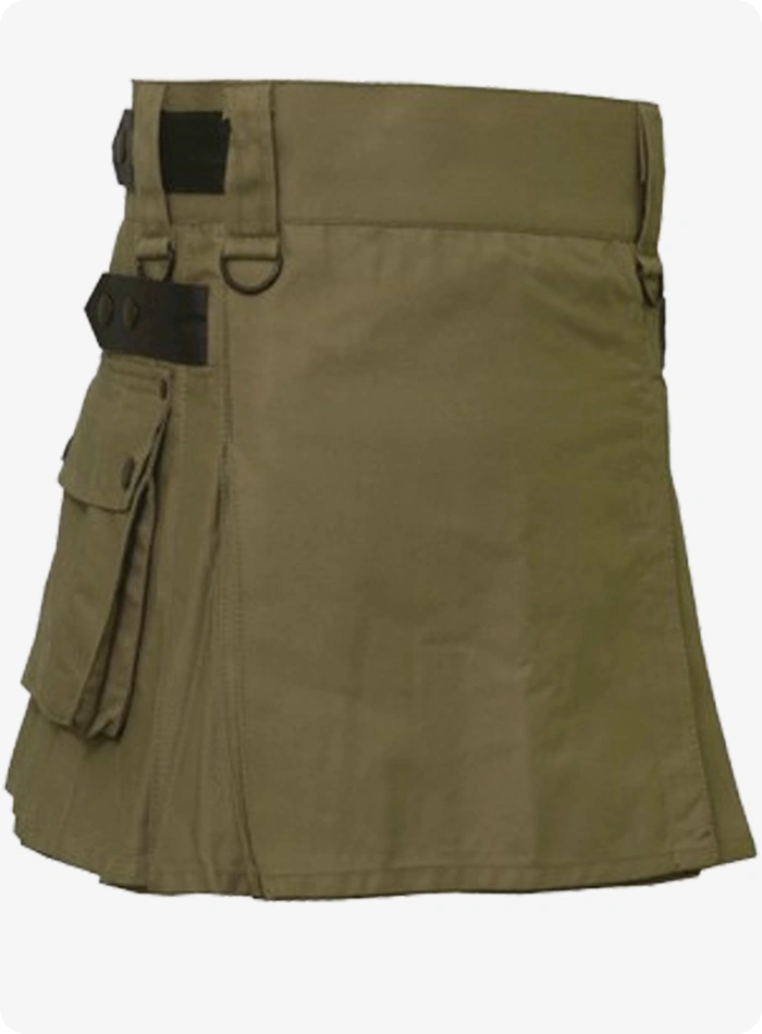 Maßgefertigter Khaki Damen Utility Kilt