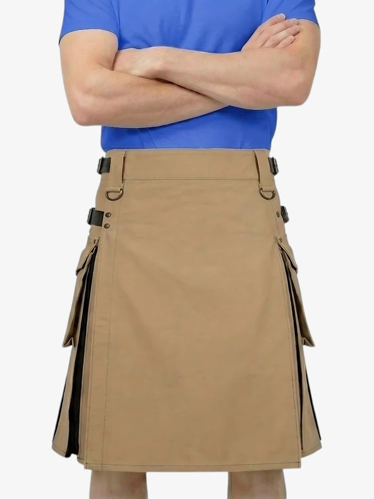 Khaki Arbeitskleidung Hybrid Schottischer Kilt